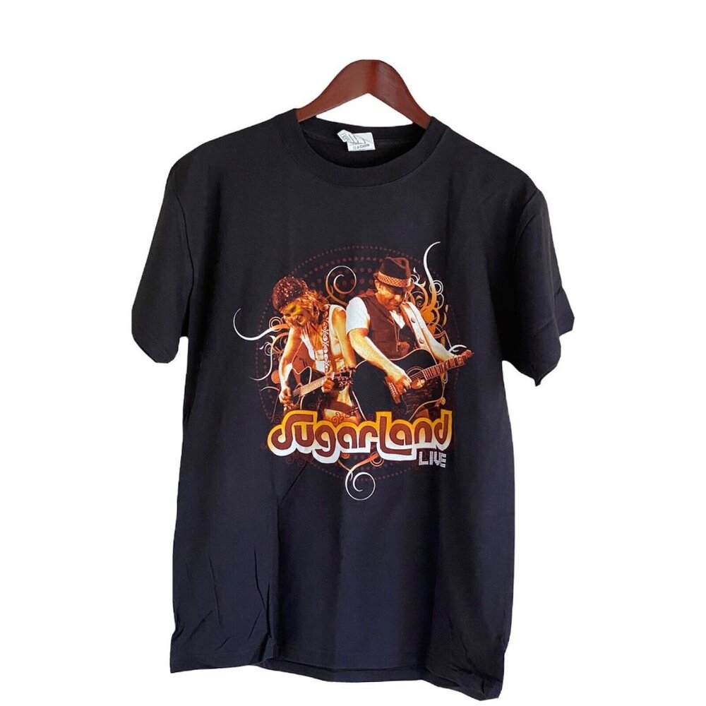 Sugarland Black Live Tour T-Shirt Men's M Medium Music Band New Delta Tee